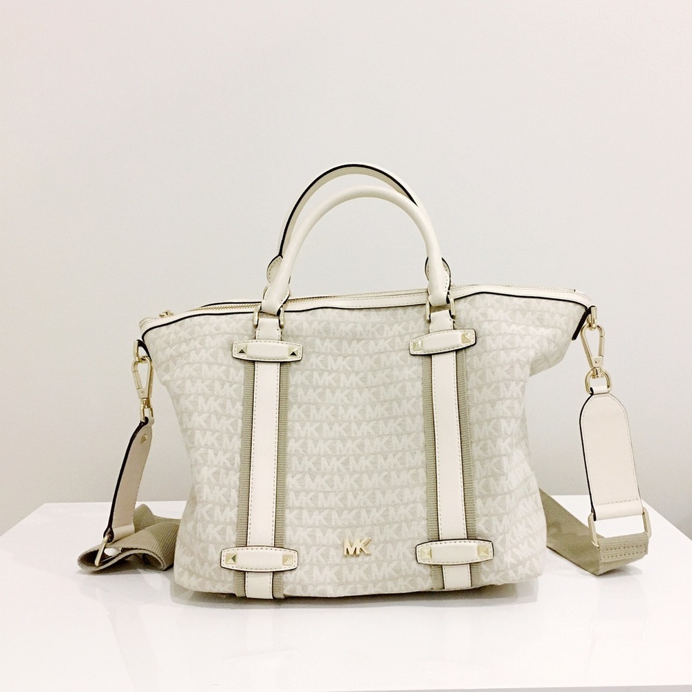 Michael Kors Vanilla White Adjustable Strap Tote Bag